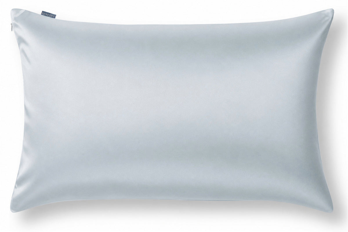 RENESSY Silk Pillowcase, 100% Organic Mulberry Silk, 22 Momme 6A (50x75cm) – Light Blue