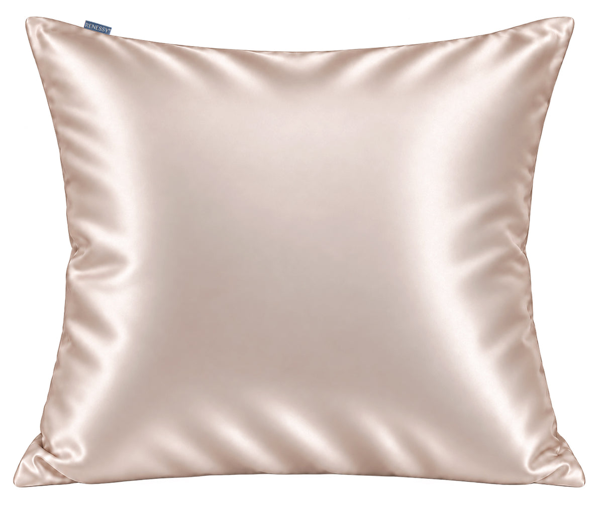 RENESSY Organic Silk Pillowcase 65x65cm, 100% Mulberry Silk, 22 Momme – Champagne