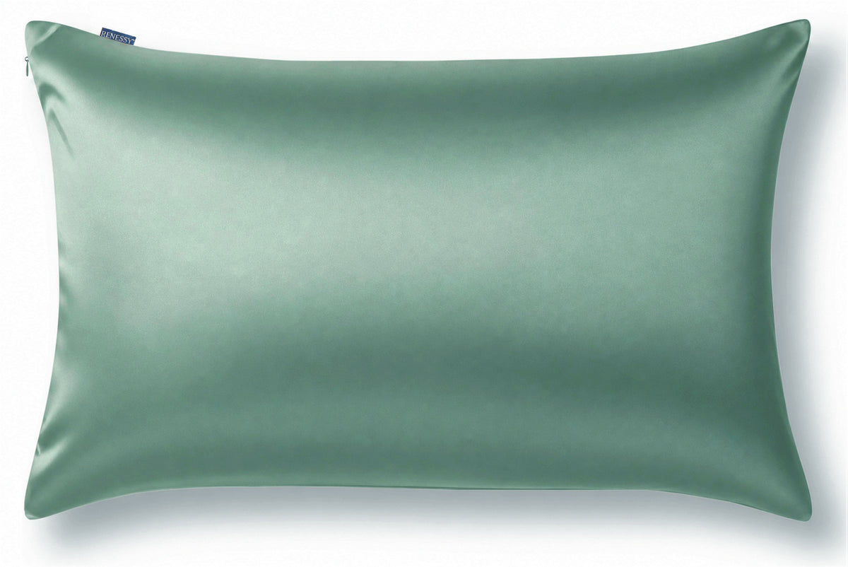 RENESSY Silk Pillowcase, 100% Organic Mulberry Silk, 22 Momme 6A (50x70cm) – Sage Green