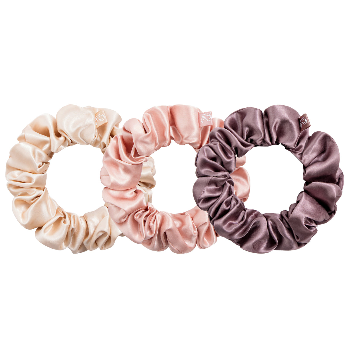 RENESSY Silk Scrunchies, Large Hair Ties 3-Pack, 22 Momme – Floral